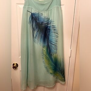 Peacock feather sheer with lining New York and Co M